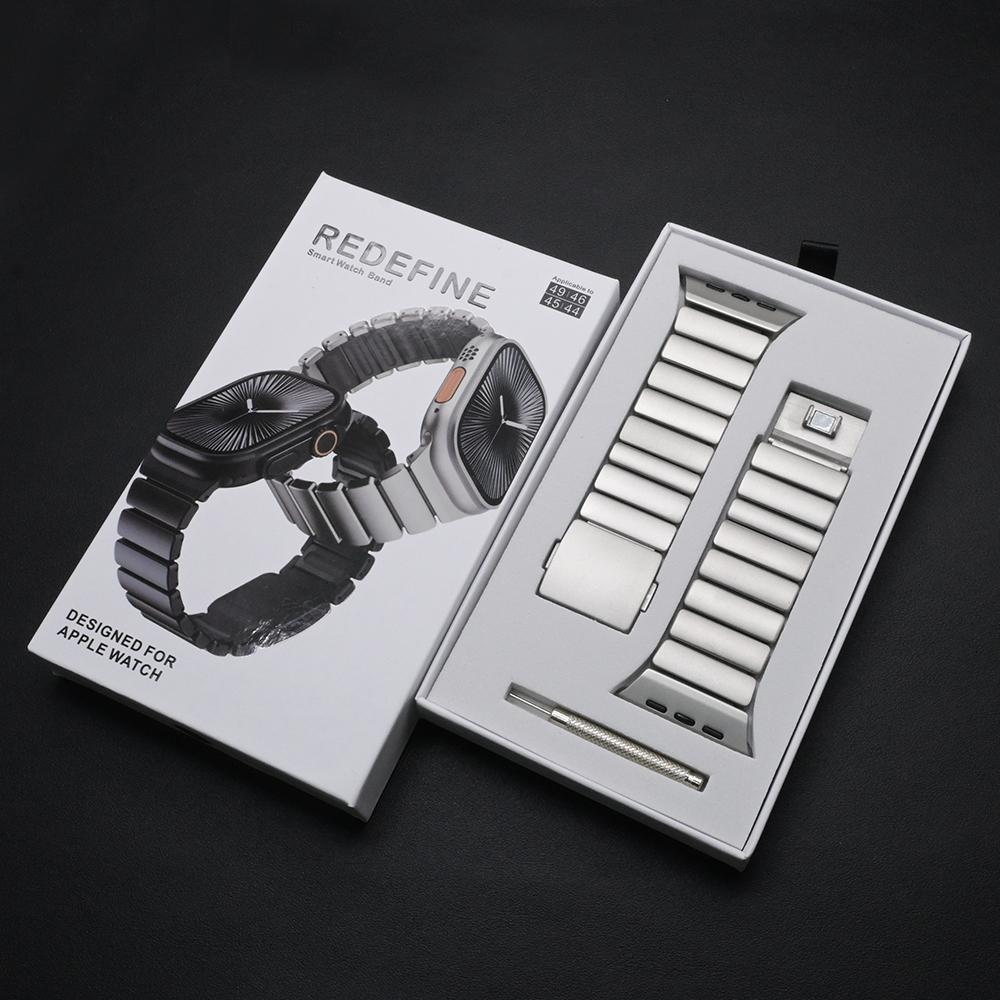 Титановый фторкаучуковый ремешок для Apple Watch Ultra 3 2 49 мм 46 мм 45 44 мм Магнитный ремешок для Iwatch 11 10 9 8 7 SE Роскошный ремешок для часов