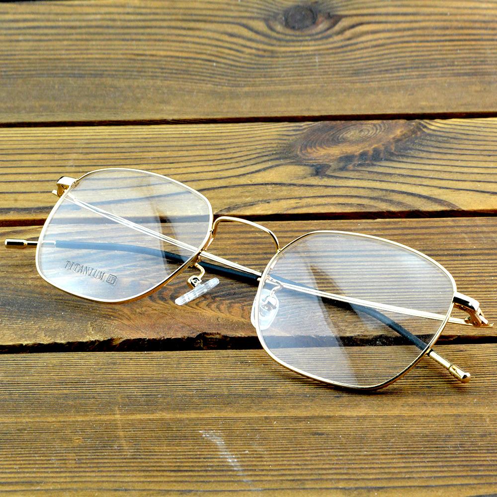 Титановая оправа для очков с полной оправой, геометрической формы – Легкая металлическая оправа с современным многоугольным дизайном для мужчин и женщин