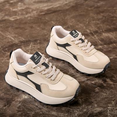 Ins корейская версия кроссовок для пап на платформе 2025 весна новые уличные кроссовки для бега для студентов увеличивают высоту повседневные 2F29