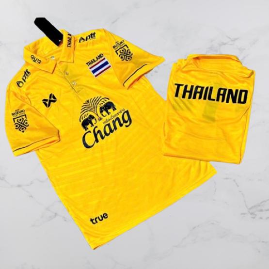 ТАИЛАНД Национальный футбол Футбольная тренировка ДЖЕРСИ CHEER Фанатская версия Быстросохнущая рубашка Поло Полиэстер Униформа с короткими рукавами Логотип слона Спорт на открытом воздухе