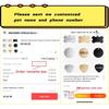 Premium Engraved Personalised Dog ID Tag Dog Name Tag Cat Puppy Name ID Bone Tag Collar Black Silver Gold Stainless Steel 3