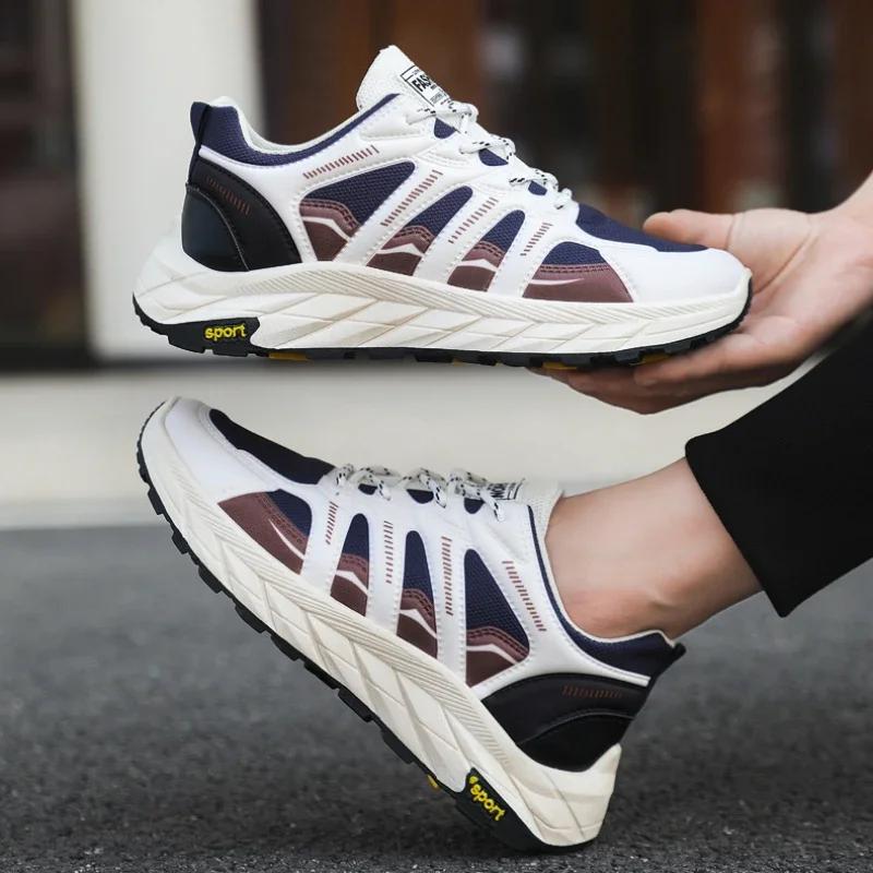 Модная Новая Мужская Спортивная Обувь Удобная Нескользящая Мужская Повседневная Обувь Уличная Платформа Обувь для Бега Дизайнерская Мужская Обувь Tenis кроссовки