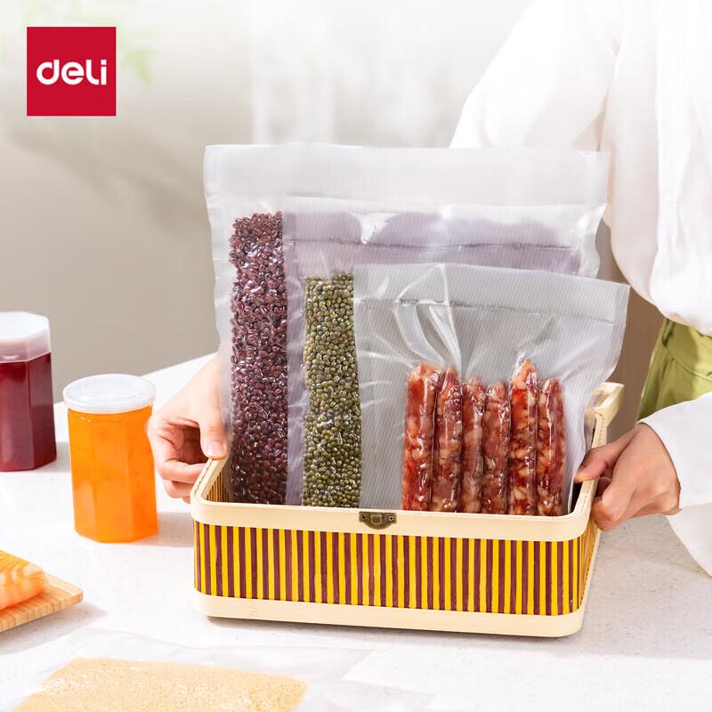 Deli Пакеты для вакуумного запаивателя продуктов, вилка CN (адаптер в комплекте)