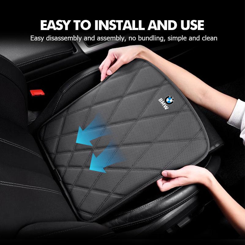 KHQB5 Car Leather Seat Cover Protector Anti-slip Seat Cushion Driver Front Seat Mat Protective Pad For BMW G30 G20 M3 M5 E91 E92 E93