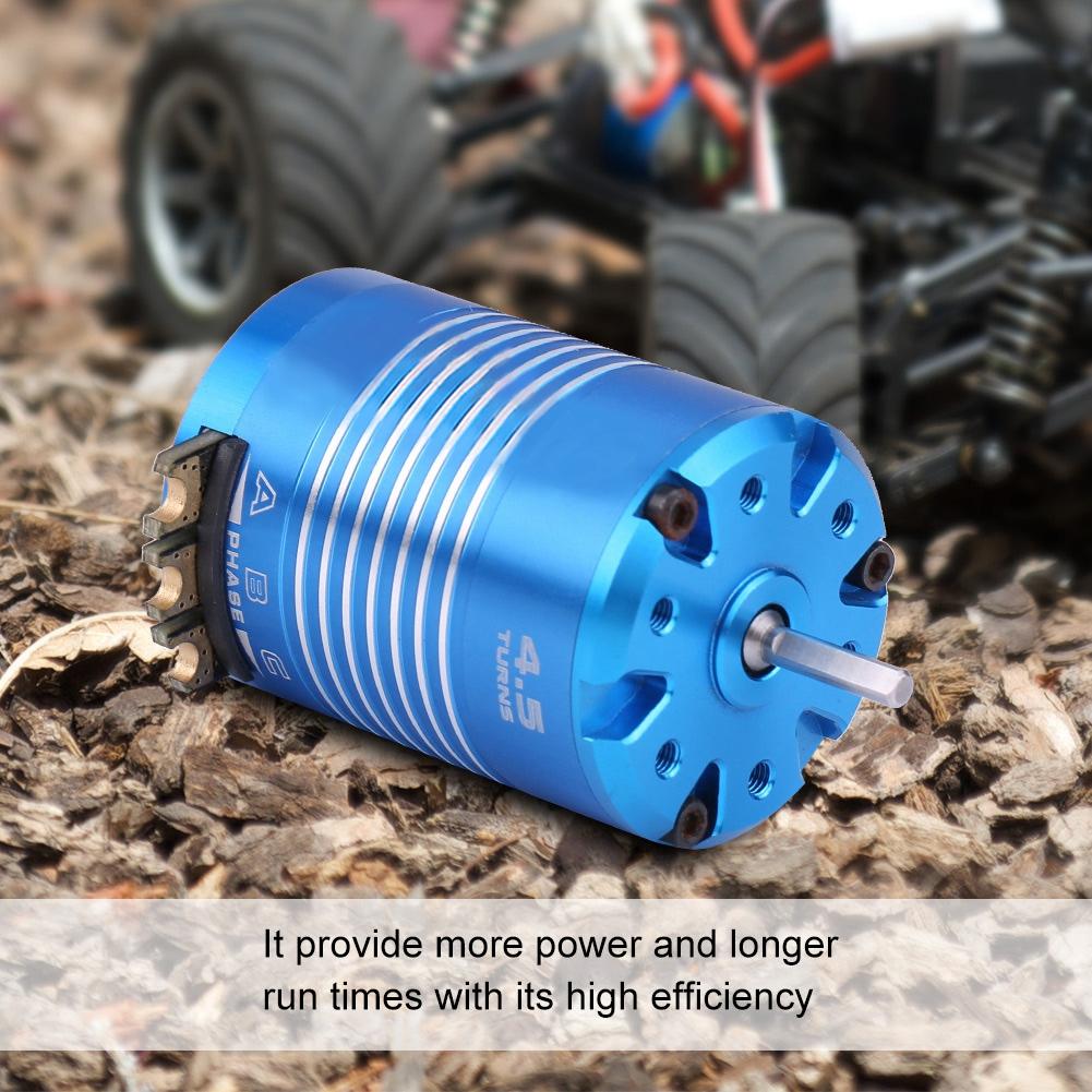 2-полюсной 540 4.5T 13.5T Сенсорный Бесколлекторный Двигатель RC Часть для 1/10 Машинки на Радиоуправлении (4,5 т)