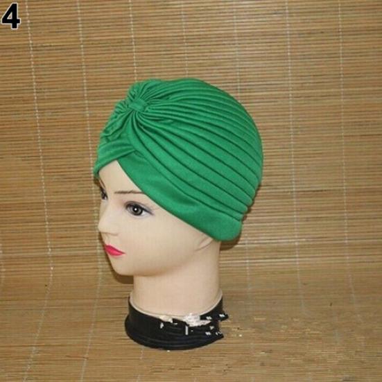Smart Stretchy Hat Turban Head Wrap Band Chemo Bandana Hijab Pleated Indian