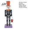 Halloween Nutcracker Decorations Figurine, 10 Inch Spooky Skeleton Statue, Scary Fun Room Decor Gothic Table Centerpiece, Collectible Ornament