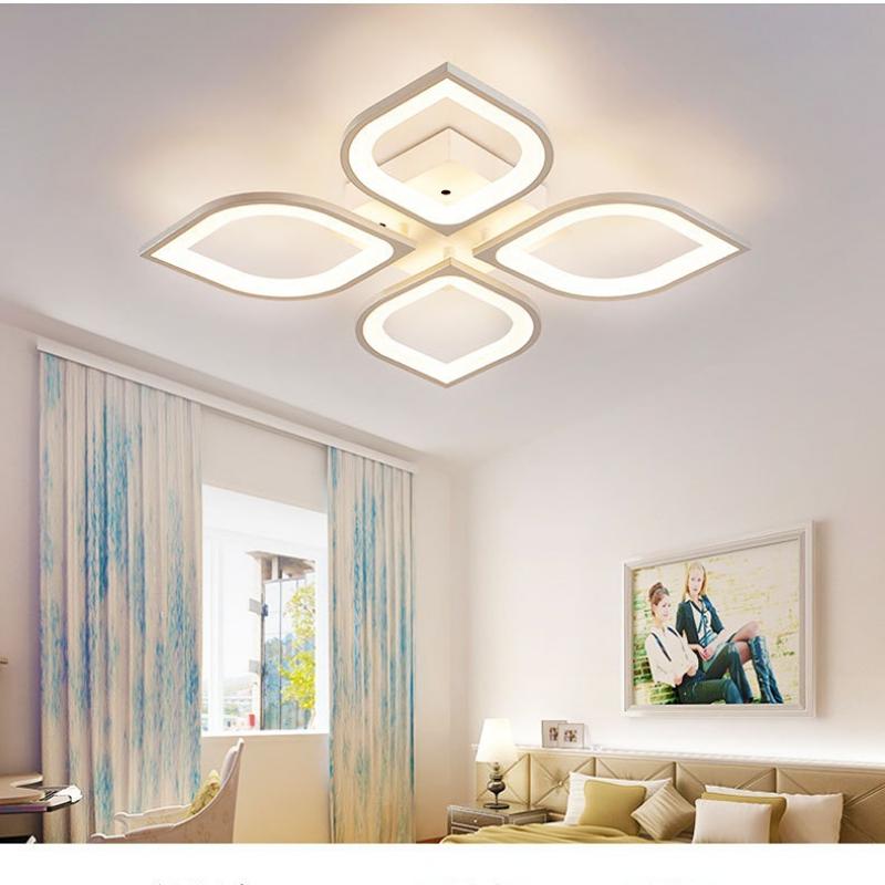 Современные люстры, светодиодные простые цветочные узоры для спальни, столовой, акриловый потолочный светильник, домашние светильники