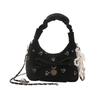 Модная складчатая портативная сумка-пельмень с бантом женская летняя новая цепная наплечная сумка-мессенджер