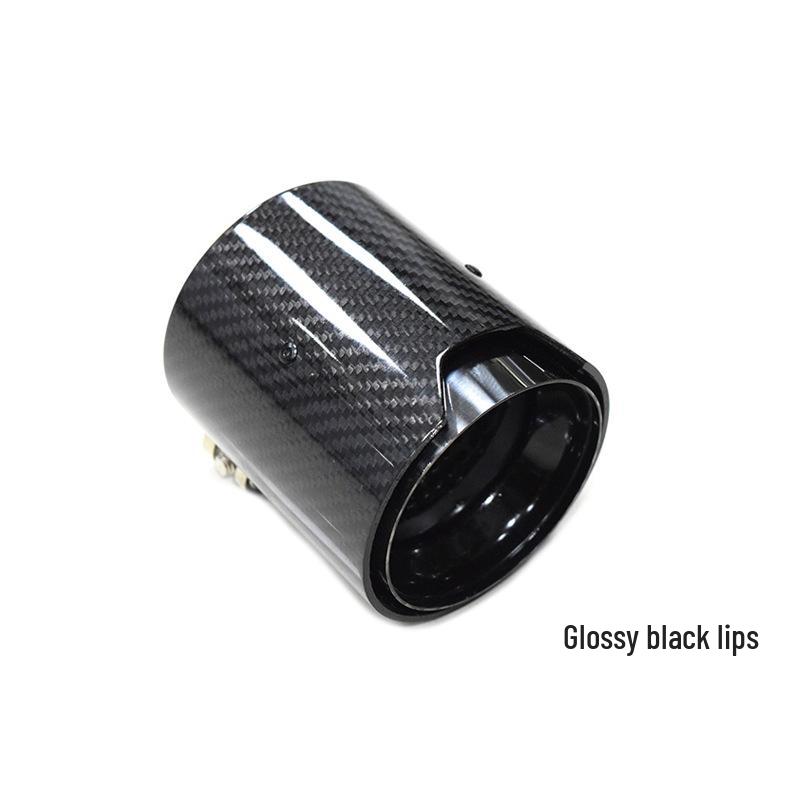 Квадракромированные выхлопные трубы из нержавеющей стали и черного углеродного волокна для BMW 4 серии (425, 430, G22, G26) - Не требуется резка/сварка