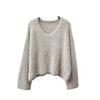 Imitation Mink Fleece Sweater Pullover Women's Autumn and Winter New Gentle Wind Soft Waxy Loose Short Knitted Sweater Top