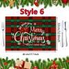 New Christmas Placemats Red Green Plaid Placemats Reversible Heat-Resistant Santa Claus Place mat for Xmas Home Decoration Gifts