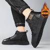 Европейские легкие роскошные высокие мужские туфли 2024 года, новые осенне-зимние бархатные теплые ботинки Martin, мужская повседневная спортивная модная обувь