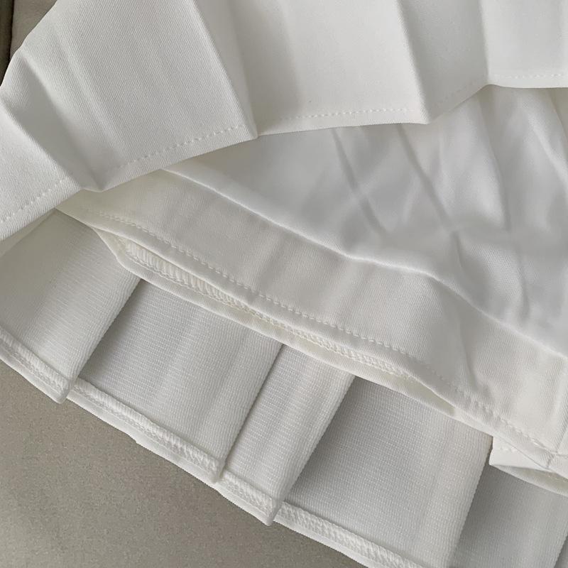 Серые мини-плиссированные юбки, женские летние короткие юбки трапециевидной формы с высокой талией, корейский стиль, черный, белый цвет