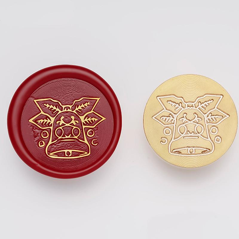 Счастливого Рождества сургучной печатью головы рождественские новогодние печати серии