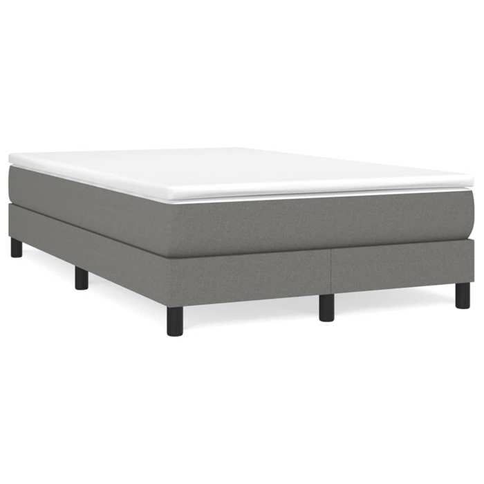 Maison Exclusive - Sommier à lattes de lit avec matelas gris foncé 120x190cm tissu