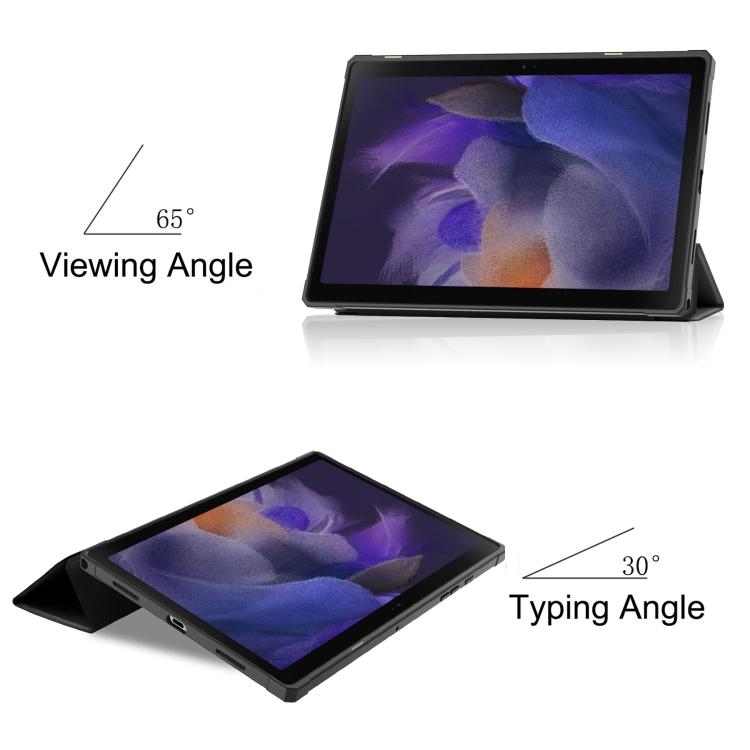 Для Samsung Galaxy Tab A8 2021 SM-X205 Чехол-книжка с 3-мя сложениями из кожи