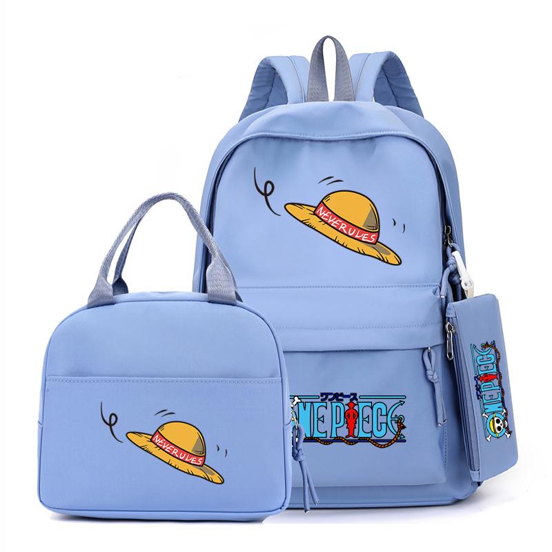 Цельный рюкзак в стиле аниме, 3 шт./компл., рюкзак для девочек-подростков, школьный рюкзак с сумкой для обеда, сумка для книг, удобная дорожная сумка