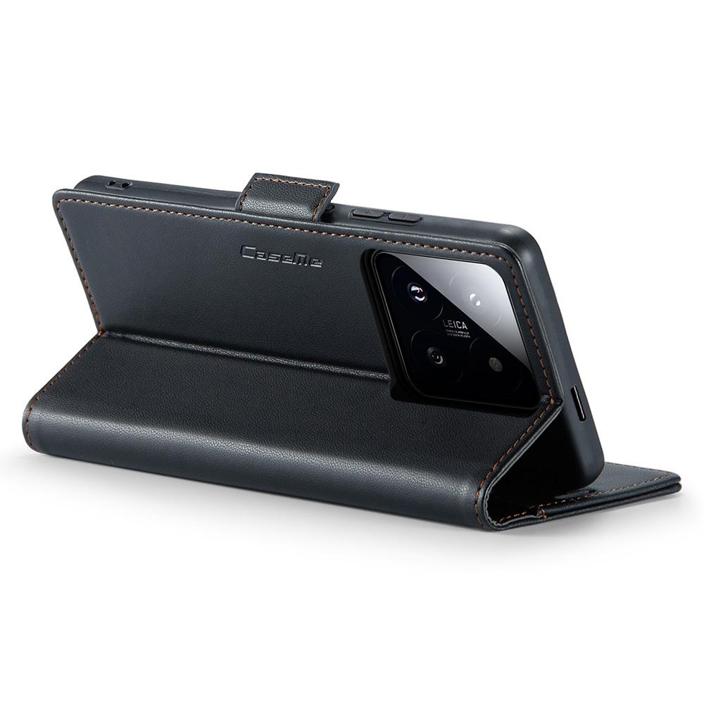 For Xiaomi 14 Pro Leather Case CASEME 023 RFID Blocking 3 Card Slot Mobile Cover