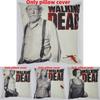 Премиальная серая льняная наволочка для диванной подушки Walking Dead для фанатов зомби-сериала 45x45 см