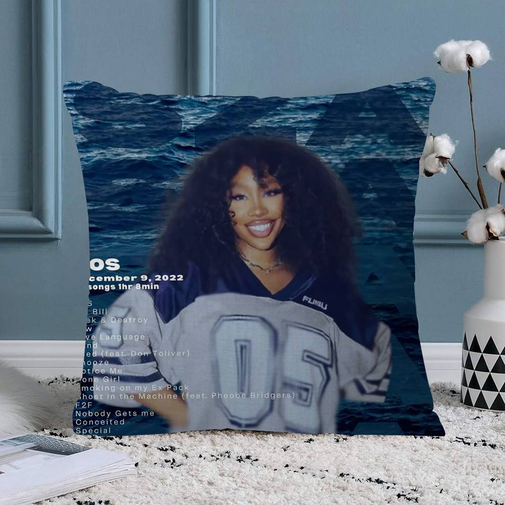 New Music Album SZA Sos Cushion Cover Decorative Pillow Sofa Home Decor case pillow cases