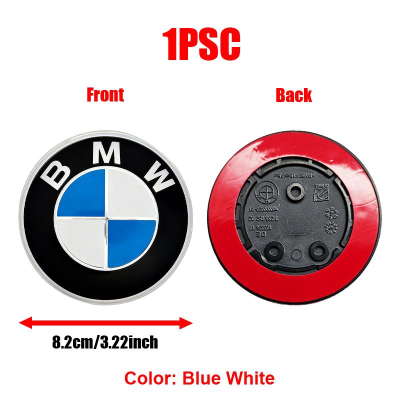 82mm Car Hood Bonnet Emblem Rear Trunk Bumper Sticker Auto Front Head Badge Replacement For BMW M Series X3 M M3 M5 E36 E39 E46
