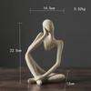Nordic Abstract Thinker Statue Resin Figurine Office Home  Decoration Desktop Decor Handmade Crafts Sculpture Modern Art