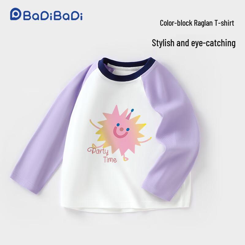 Хлопковая футболка с длинным рукавом для девочек Badi Badi