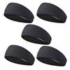 5PCS Sweat Wicking Sweatband Non Slip Hair Band Durable Sports Headband  Yoga