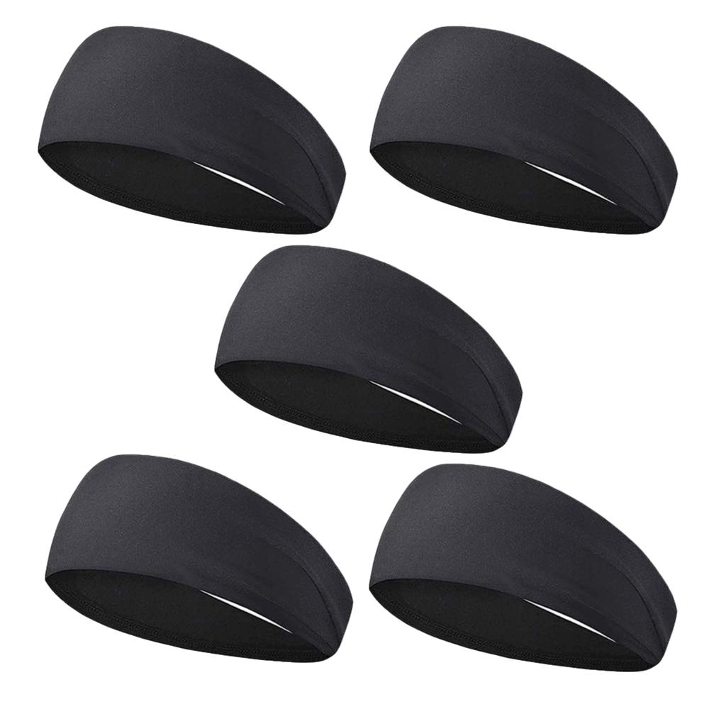5PCS Sweat Wicking Sweatband Non Slip Hair Band Lightweight Sports Headband Yoga