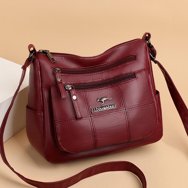 Женские сумки-мессенджеры 2024 года с многослойным дизайном, вместительные сумки для мам, которые можно носить через плечо