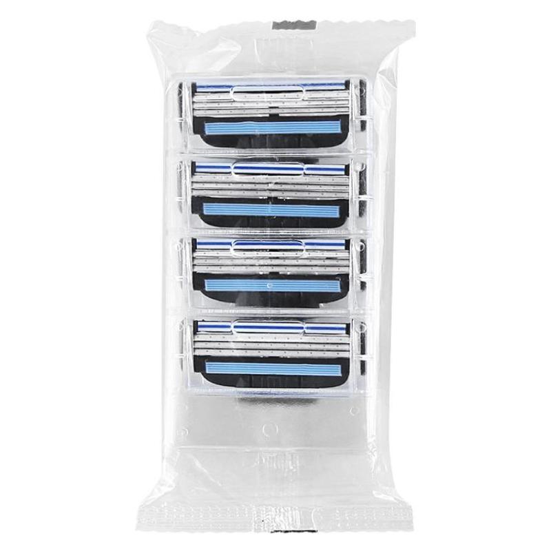 4 шт. новых бритвенных лезвий для Gillettee Mache 3 Turbo Safety Manual Shave Machines для мужчин со сменными лезвиями
