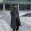 2024 Men's Long Woolen Hepburn-Style Winter Coat