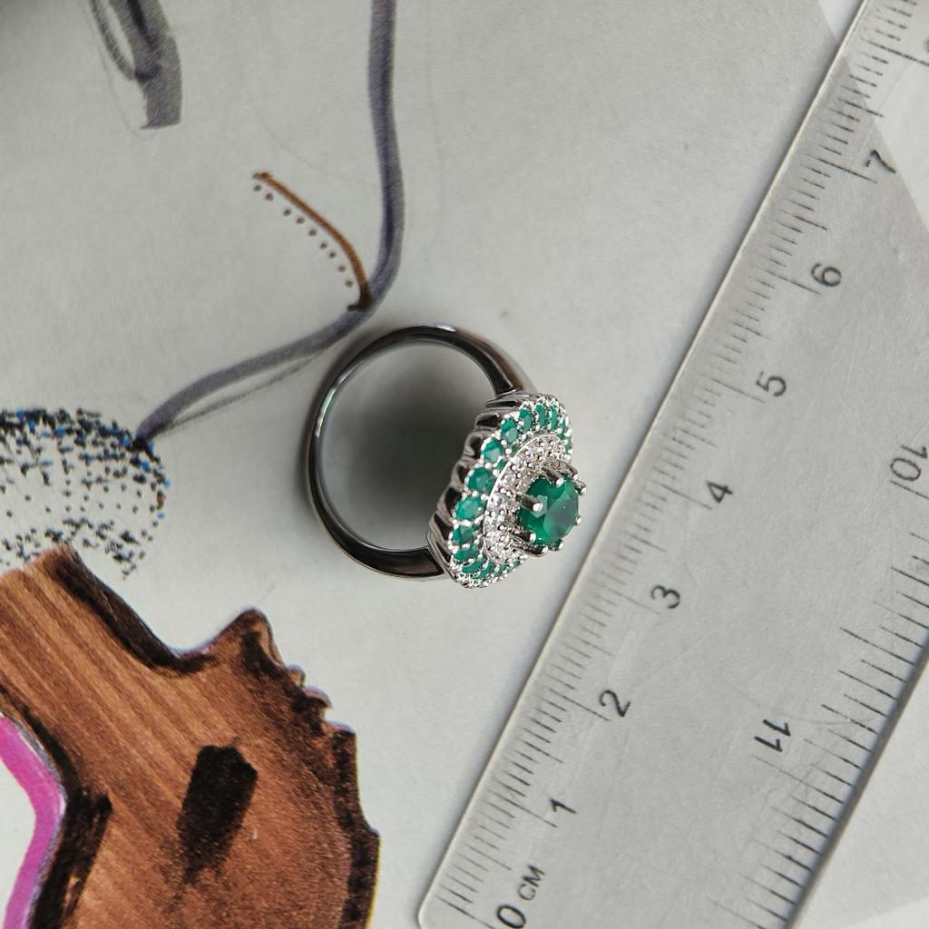 Серебряное кольцо с натуральным агатом 2.228ct, вес изделия 6,52 гр (2196242)