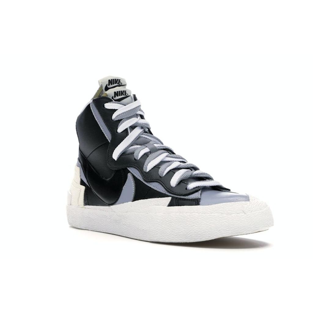 Sacai x Nike Blazer Mid Черно-серые Унисекс Кроссовки черно-антрацитовые BV0072-002