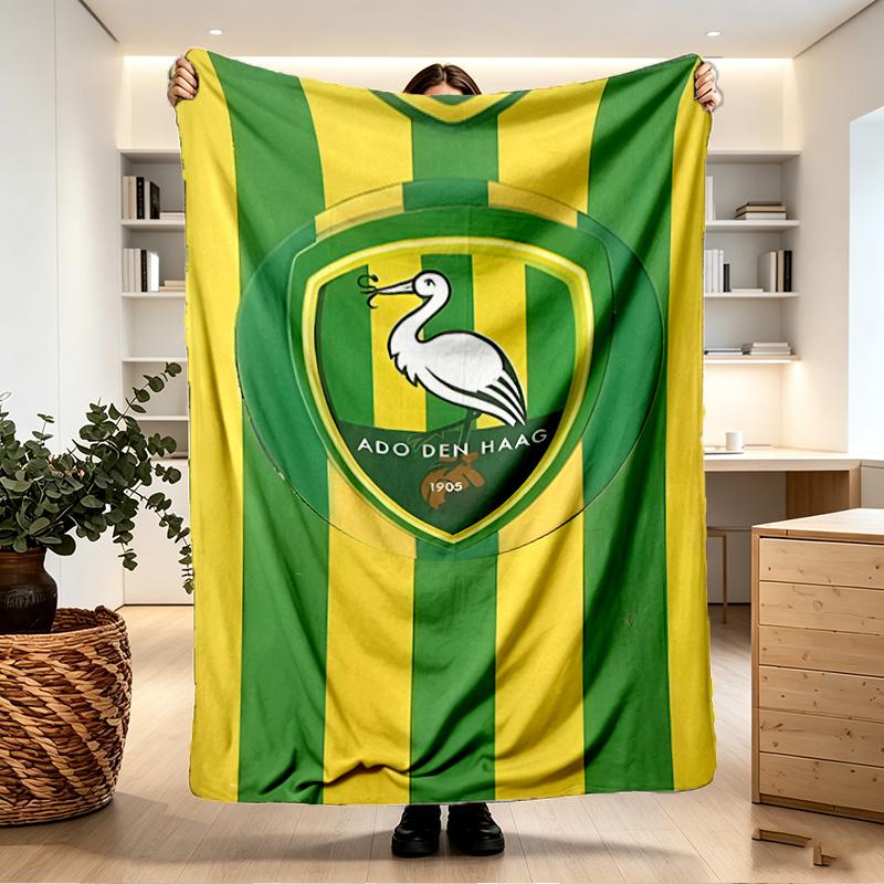 ADO Den Haag Print Blanket - Soft & Comfortable, for Bedroom, Travel, Sofa, Home Decoration - Birthday Christmas Gift for Friend