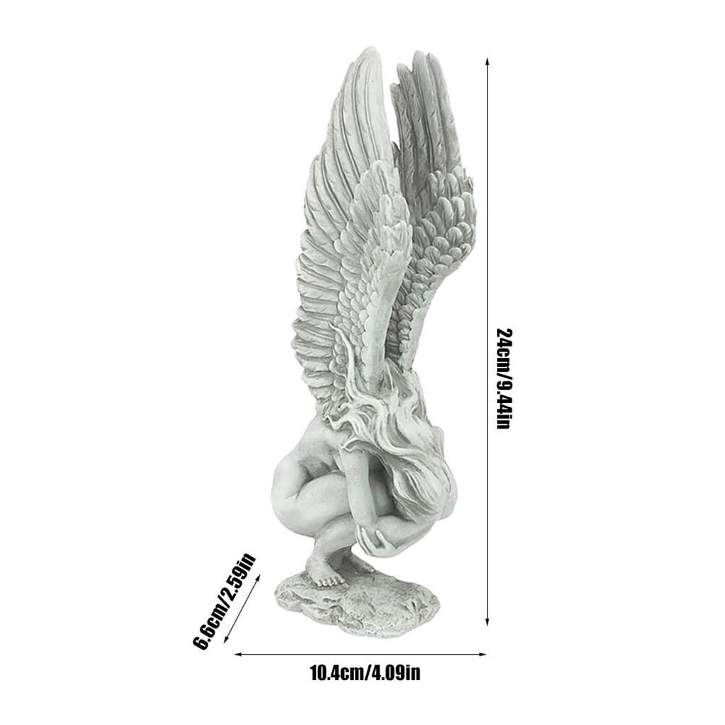 Статуя ангела Прочная скульптура ангела Легкий ангел из смолы Украшения для церкви Милые очаровательные мини-статуэтки Главная