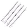 4Pcs/lot Double Sided Finger Cuticle Pusher Dead Skin Nail Art Remover Cuticles Stainless Steel Pedicure Manicure Cleaner Tools