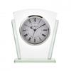 Wm.Widdop 2 Layered Silver Bezel Glass Mantel Clock