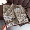 Luxury Brand  Leopard Print Square Silk Scarf for Women Hijab Hair Bands 70cm Neckerchief Female Satin Shawl Ribbon Headband