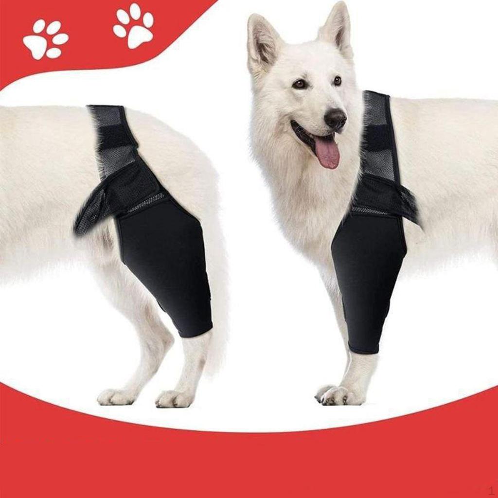 Dog Hip Leg Brace Sleeve Adjustable Quick Installation Soft Anti Slip Strap