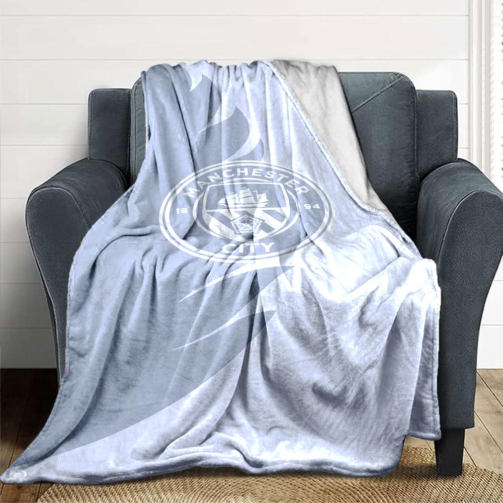 Manchester City Fc Crest Blankets Flannel Printed Breathable Warm Throw Blanket for Home Office Bedspreads 0708a8