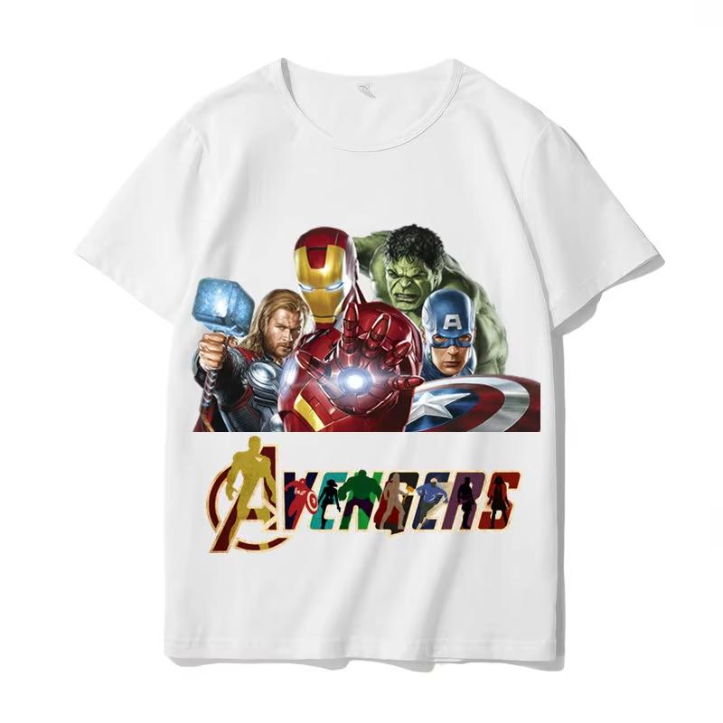 Super Heroes Team Printed Cotton TShirt for Unisex Casual Short Sleeve Shirt