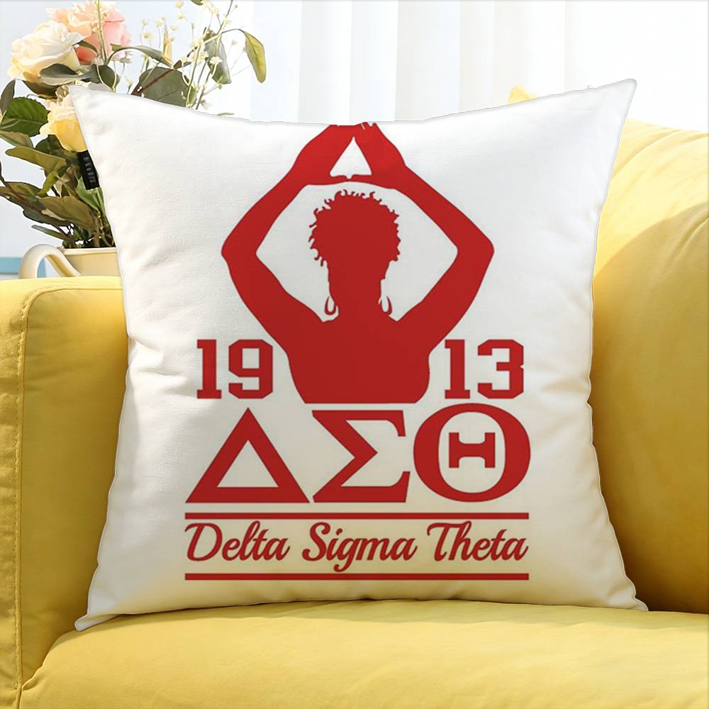 DDelta Sigma Theta World Various Sizes Square Pillow Case For Car Home Bedchamber Decor