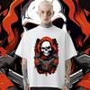 Skulls T Shirt Oversized Loose Round Collar Tshirt Harajuku Unisex T-sh Causal Tees Comfortable Rapper Clothes