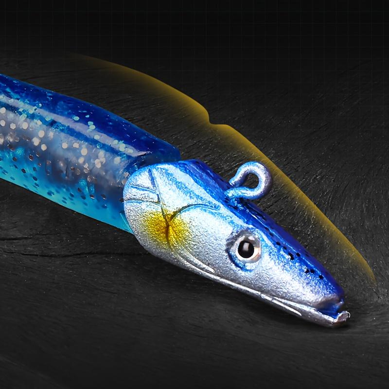 Мягкая приманка Светящаяся Crazy Fish Песчаный угорь Воблерная приманка с джиг-головкой Крючок Силиконовый Морской окунь Щука Кана Рокфишинг Групер Винил Рыбалка 260319