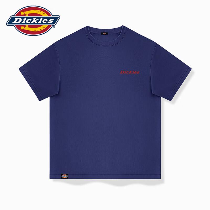 Мужская футболка Dickies в американском ретро стиле с принтом красного логотипа