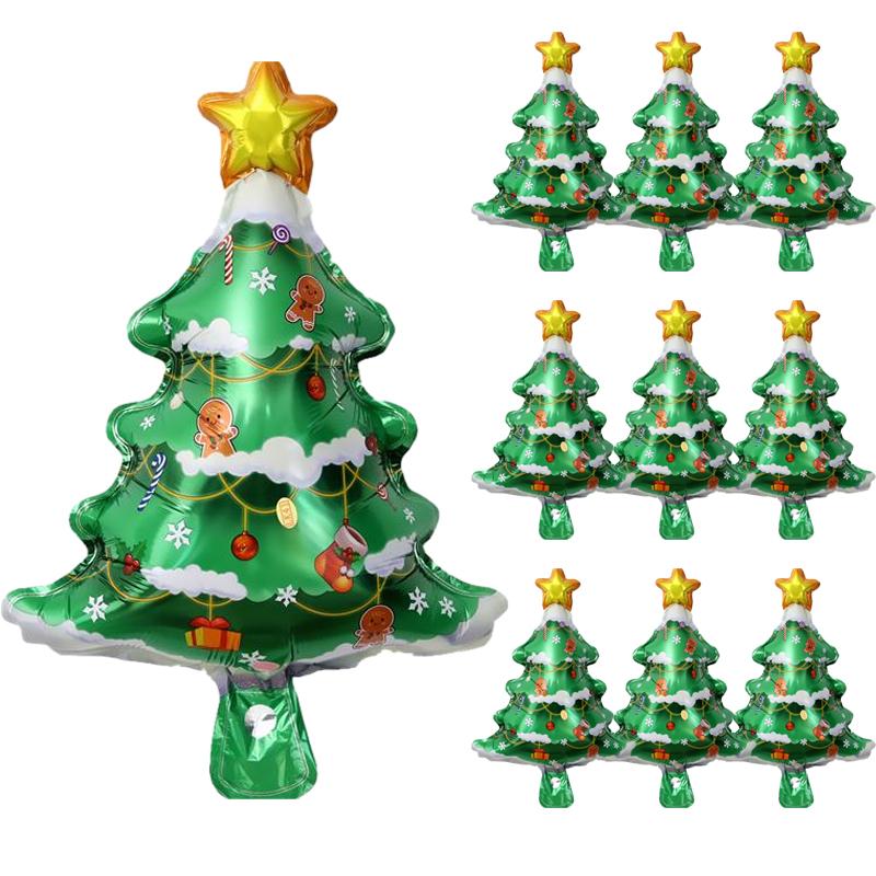 10/1PCS Mini Gingerbread Man Foil Balloons Toy Christmas Tree Santa Claus Children Birthday Party Christmas Holiday Decorations