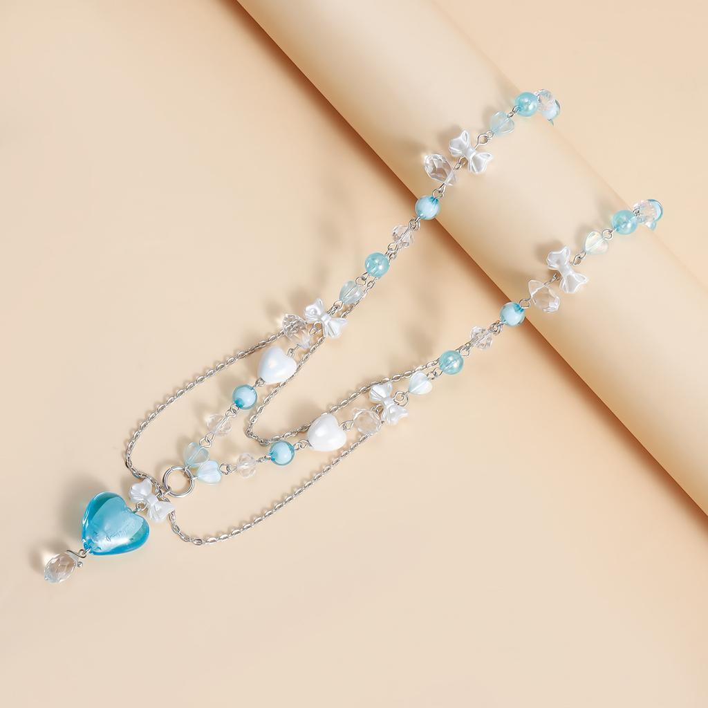 Elegant Multilayer Necklace Heart Pendant Necklace Stylish Neck Jewelry Unique Necklace Perfect Gift for Fashion Lover