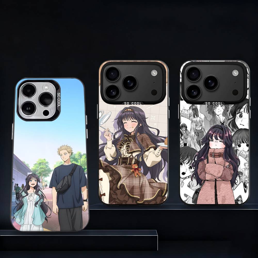 Милый K-Kaoruko-Waguri Чехол для телефона Для iPhone 17,16,15,14,13,12,11,Pro,XS,Max,Plus,Mini,SE4,E IMD Матовый черный
